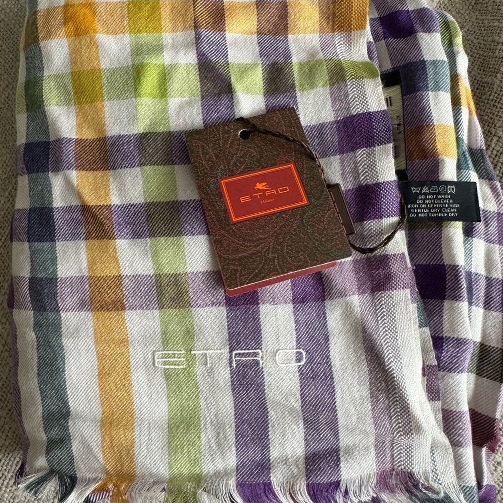 ETRO men’s fall scarf in plaid